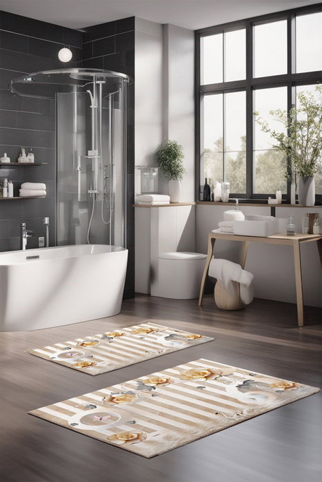 Mijölnir Juego de Alfombrillas de Baño CT-5230 de 2 Piezas Multicolor Mijölnir Juego de Alfombrillas de Baño CT-5230 de 2 Piezas Multicolor